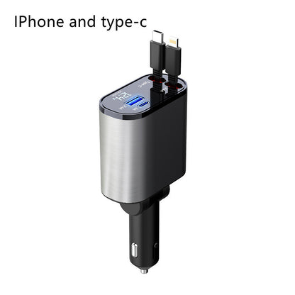 TurboVolt 100X - Rapid Car Charger with USB & TYPE-C