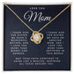 Eternal Gratitude Love Knot: A Divine Mother's Day Necklace for Mom, of for any Mom or Mother Occasion, Message For Mom Card