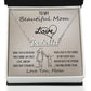 Eternal Home Heart Necklace: A Mother's Day Tribute to My Beautiful Mom, Personalized Name Necklace