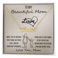 Eternal Home Heart Necklace: A Mother's Day Tribute to My Beautiful Mom, Personalized Name Necklace