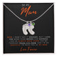 To My Mom | I Don't Say Enough | Baby Feet Necklace with Birthstone