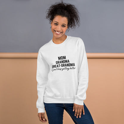 Mom Grandma Great-Grandma Sweatshirt | More Gifted | Mom, Mother, Mother's day Sweatshirt